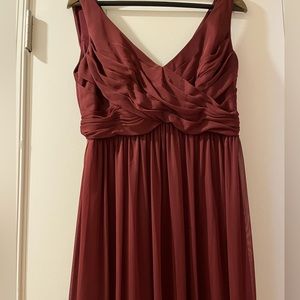 David’s Bridal Bridesmaids dress Maroon 14